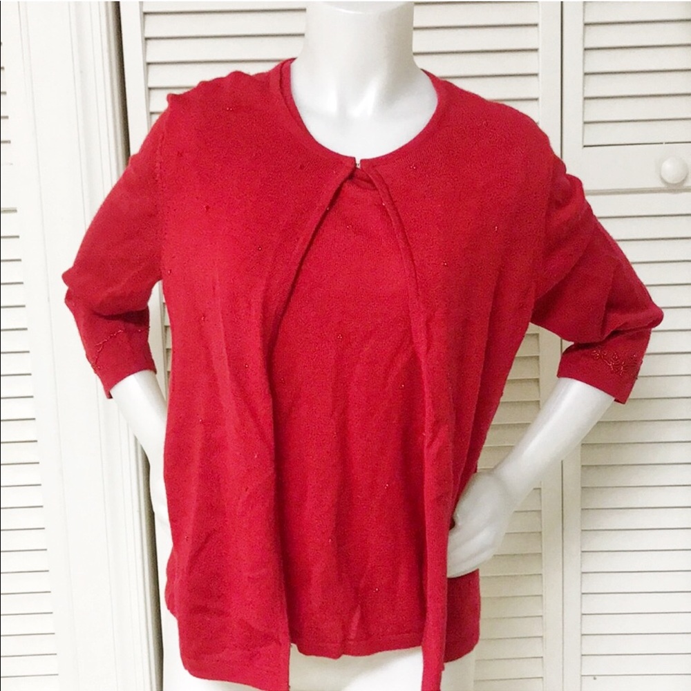 Casual Corner top with Cardigan